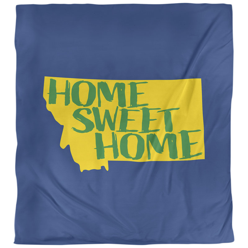 Housse de couette montana doux, Housse de couette pour très grand lit, Bleu marine et jaune, Microfibre