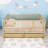 Wood 2 Drawers Floor Bed with Guardrails-93548603-93548602