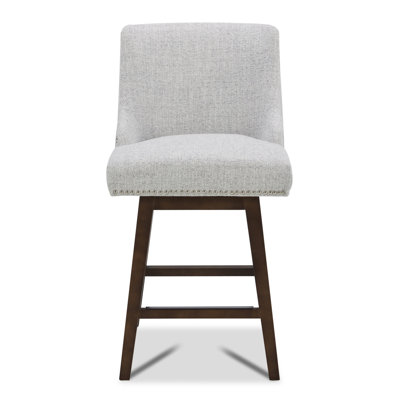 Orbay Swivel Upholstered Counter Stool with Metal Frame