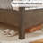 Solid Wood Bed Queen With Pearlized Finish Headboard & Footboard, Dark Brown-306168740-306168794