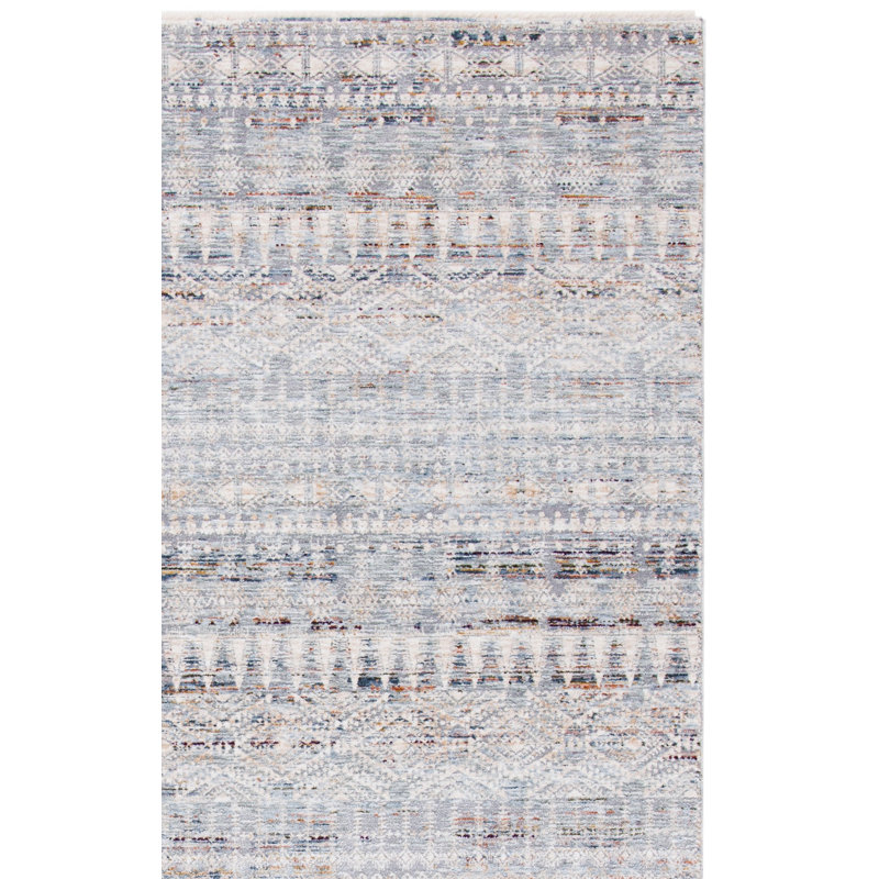 Tapis argenté / bleu Lauren Ralph Lauren, Rectangle 9 pi 9 po x 13 pi