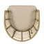 Chaise pivotante d'extérieur, coussins d'eau, 22,26 P x 22,27 po 29,91 H, assemblage requis, structure en forme de baignoire brune et beige