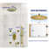 3-Function 12 Inch Temperature Digital Display Shower System With 2-Setting Slider Bar Handheld And 4Pcs Body Jets