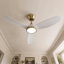 Ventilateur de plafond moderne de 42 po avec lumière et télécommande, moteur à courant continu réversible à haut débit d'air, mémoire DEL à 3 couleurs, ventilateur de plafond doré avec pales blanches-1956953833-1956953836