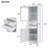63" Tall Bathroom Storage Cabinet With Glass Doors, Free-standing White Cabinet With 2 Drawers & Adjustable Shelves-2060279828