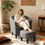 Fauteuil demi-tonneau de 25,5 po de large avec repose-pieds Moss Moss