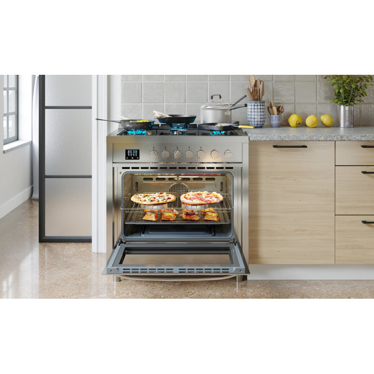 KoolMore 36 Inch All-Electric Range Oven with Ceramic Cooktop  Burners, Stainless Steel Kitchen Stove with Large Capacity Convection  Cooking, 4.3 cu. ft. (KM-FR36EE-SS) : Appliances