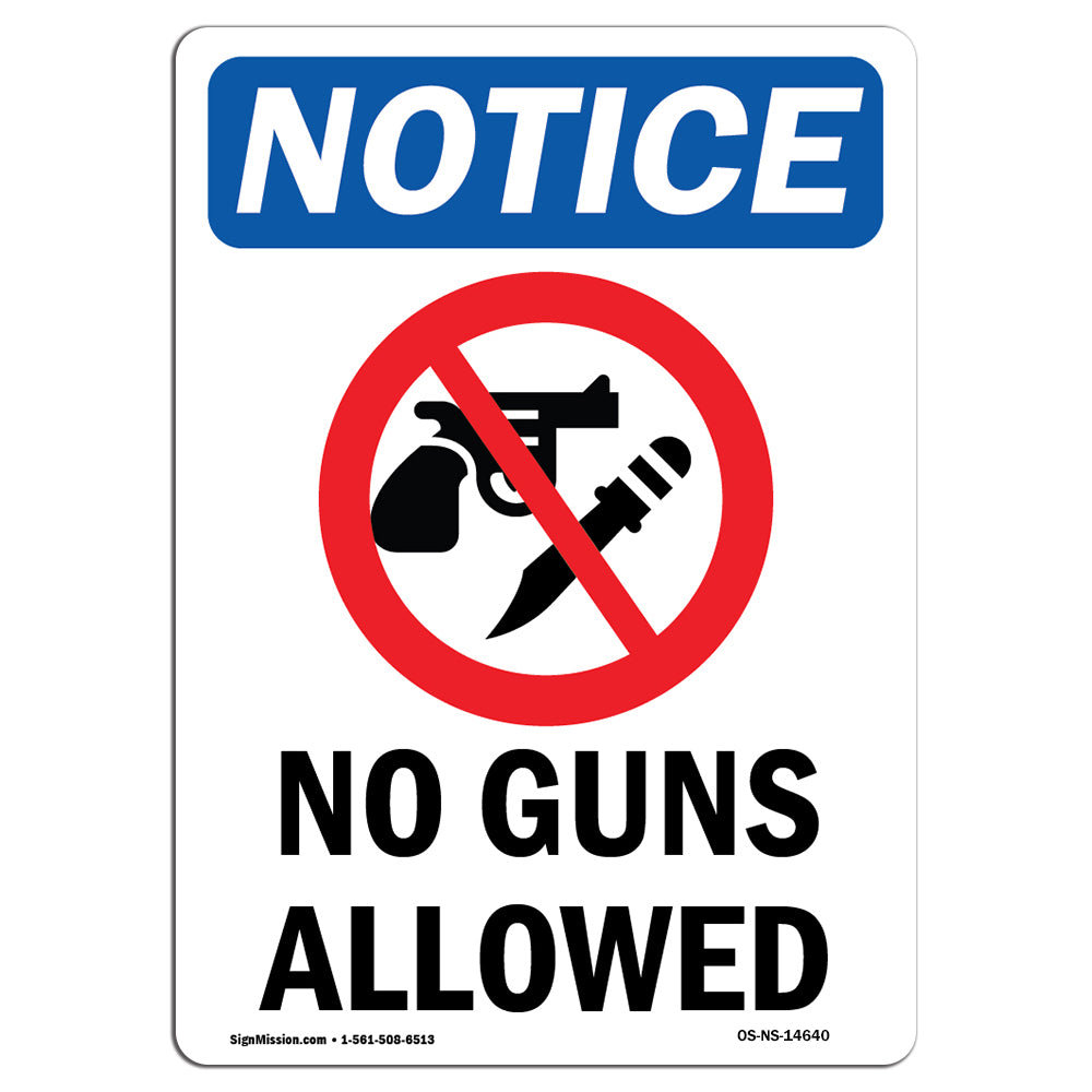 SignMission No Guns Allowed Sign | Wayfair