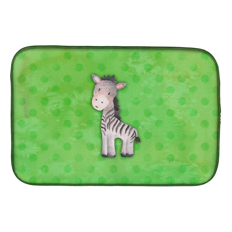 Tapis de séchage en aquarelle polkadot zèbre