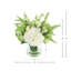 Green and White Hydrangea Arrangement
