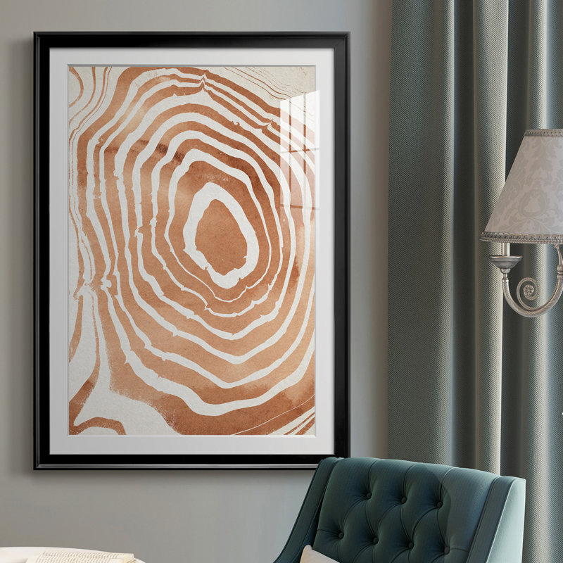 Grain de bois Suminagashi III - reproduction de cadre photo, H 30,5 po x l 22,5 po x P 1 po, Cadre noir