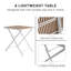 Table de patio carrée pliante extérieure Summer Modern