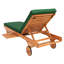Chaise longue simple inclinable en eucalyptus avec coussins 78,70 po Jivera-344942716-353573708