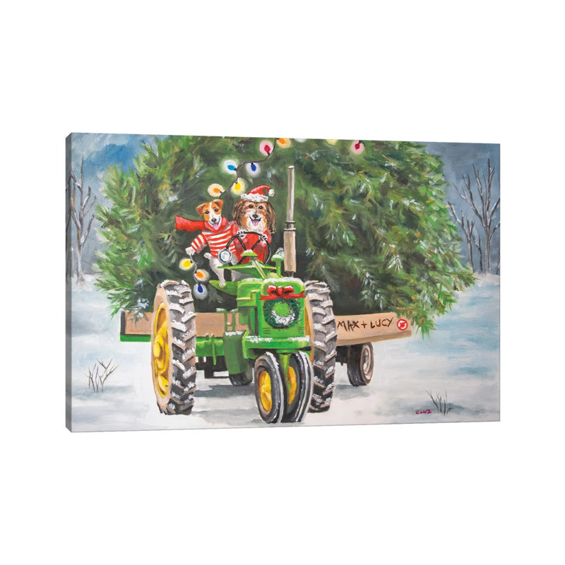 Max And Lucy's Tree Farm by Carol Luz - Gallery-Wrapped Canvas Giclée on Canvas, Canvas, 20.32 cm H x 30.48 cm W