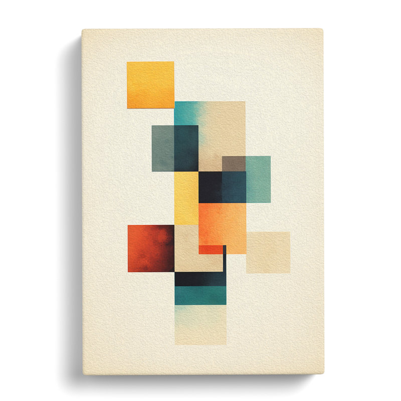Minimalist Geometric - Wrapped Canvas Print, 50cm H x 35cm W x 3cm D