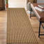 Runner Rug Hallway Non Slip Rubber Back Custom Size As Carpet Doormat Throw Rug Dark Beige-331260972
