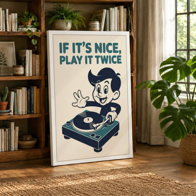 Play It Twice Retro - Wrapped Canvas
