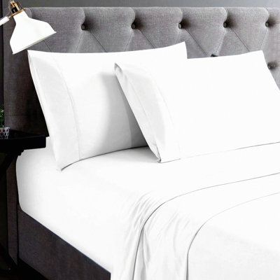 UltraSoft Microfiber Pillowcase Set - Wrinkle & Fade Resistant Double Brushed Hotel Collection - King Size (20" x 40") - White - 2 Pack