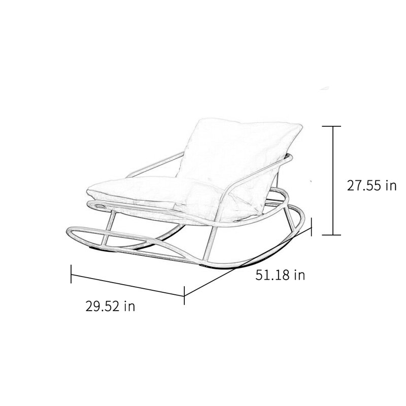 Chaise berçante confortable, Kaki