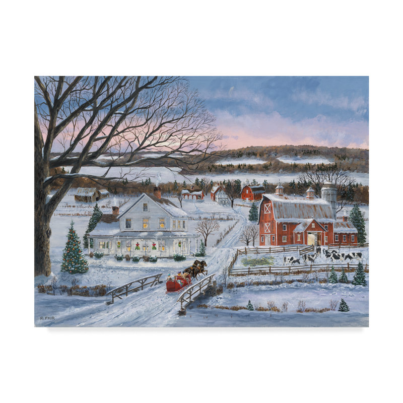 «Christmas Sleigh Ride», reproduction de photo sur toile tendue, H 14 po x l 19 po x P 2 po