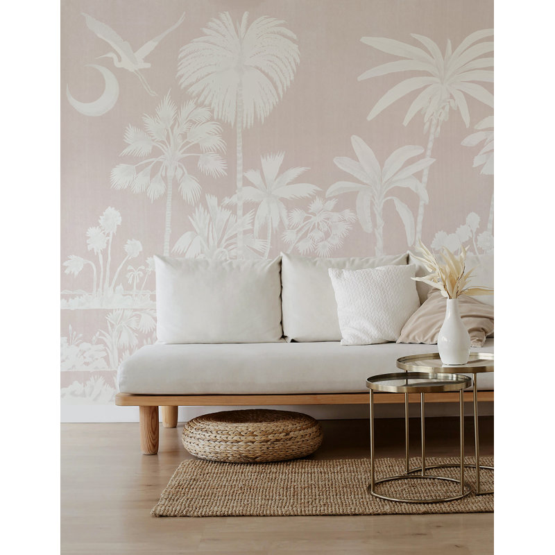 Murale Charleston Marsh Breeze par Megan Molten, PVC, Rose