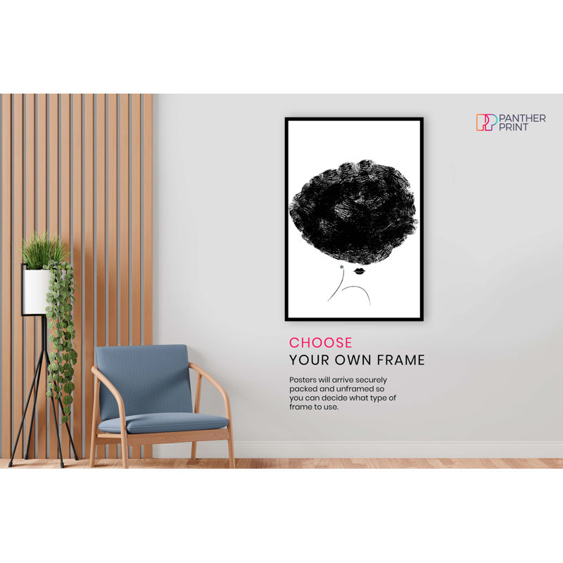 Woman Hidden Face Illustration Artistic - No Frame Print, 76cm H x 51cm W