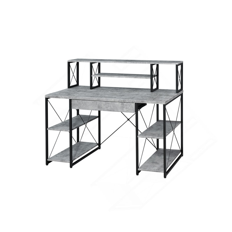 Bureau d'écriture tout usage à finition grise, Gris
