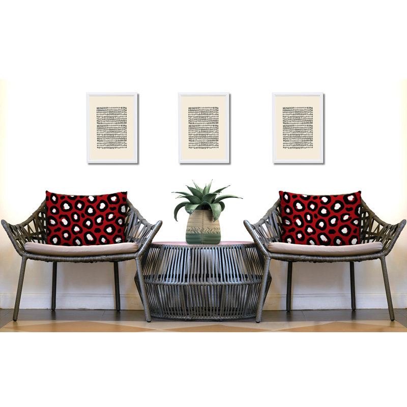 Oreiller réversible intérieur / extérieur Amia, 20x14, Red