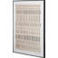 Natural Canvas With Black Stripe Pattern And Black Frame - Single Picture Frame Print on Canvas