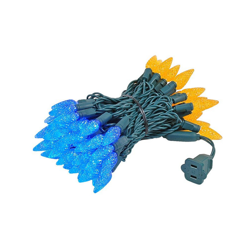 6'' LED String Lights, Blue/Orange