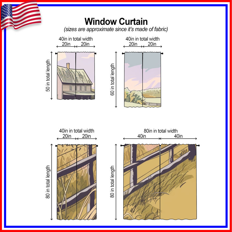Rideaux obscurcissant et obscurcissant Farmhouse, 56in x 76in - 2 panels, Obscurcissement de chambre