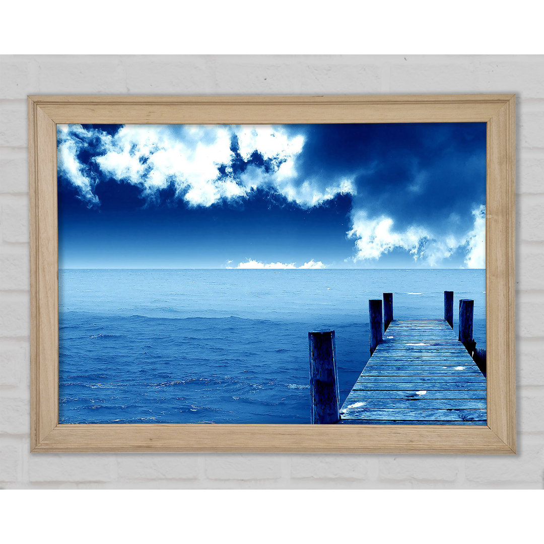 Blue Dock Clouds Gerahmter Druck