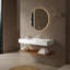 Meuble-lavabo flottant mural 48 po avec lavabo en acrylique et tablette ouverte - finition naturelle ou noyer-245283355-245283353