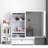 Fashion Vanity Desk With Mirror And Lights For Makeup And Chair,Vanity Mirror With Lights And Table Set With 3 Color Lighting Brightness Adjustable,4 Drawers