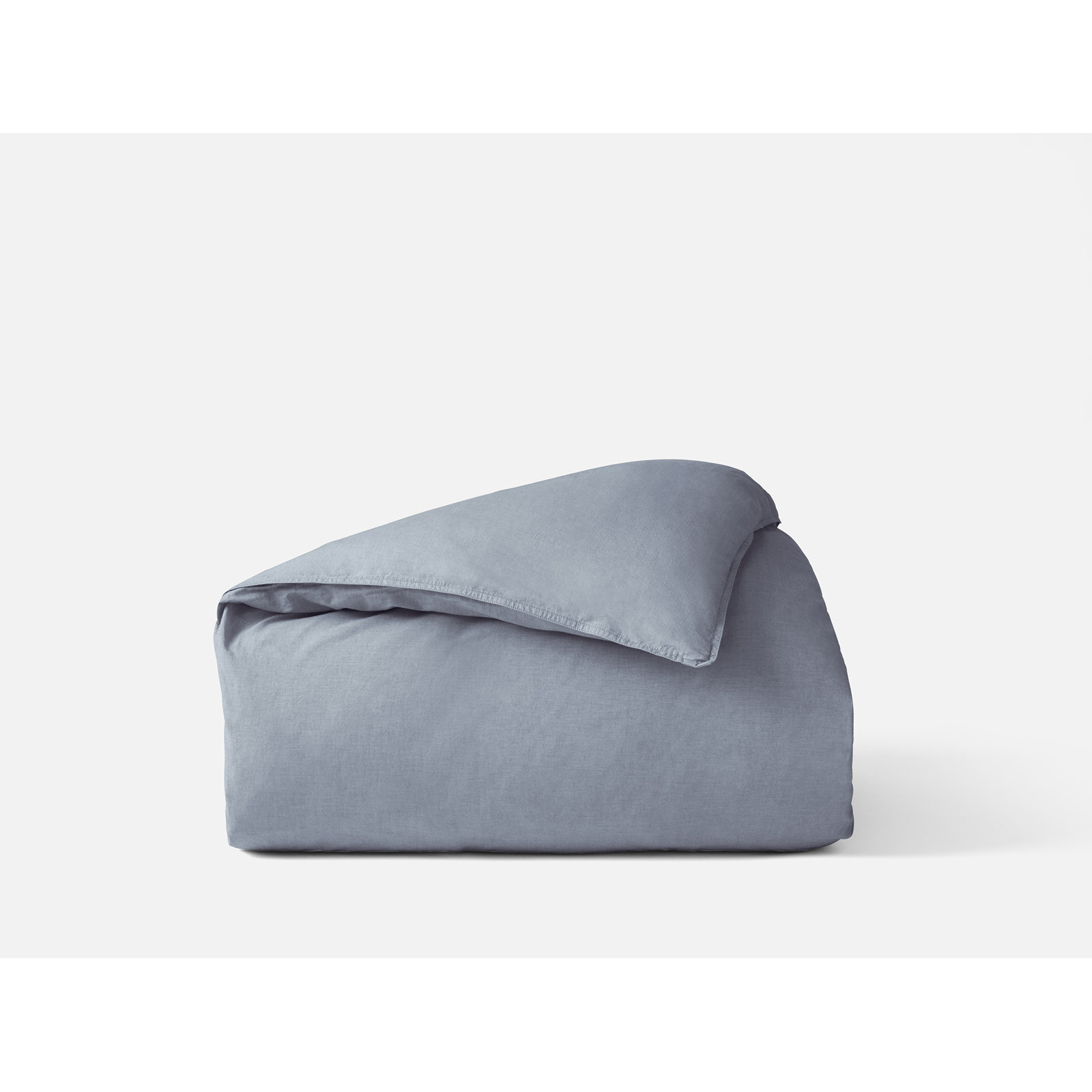 Organic Cotton Percale Duvet Cover, King/Cal King Duvet Cover, Indigo Chambray