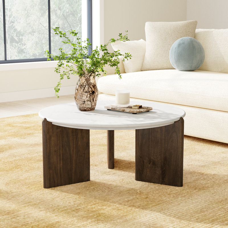 Brecken Marble Top Single Coffee Table