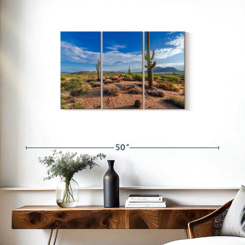 Paysage de cactus Alvord Saguaro, H 20 po x l 33 po