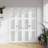 3-Lite 78" Frosted Glass Double Bi-Fold Doors for 80" Door Opening Height with Installation Hardware Kit-100169603