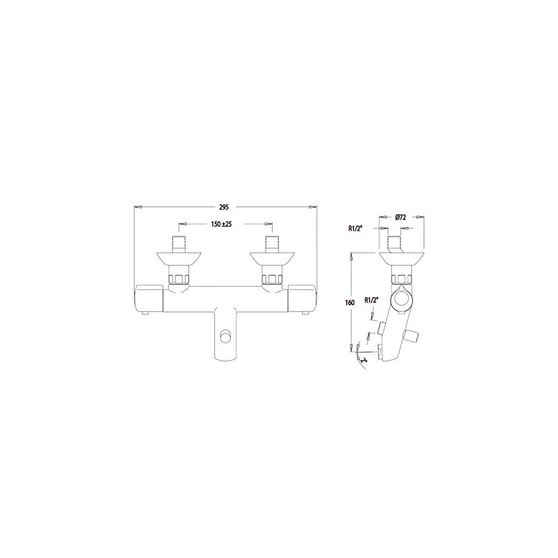Shonda Wall Bath Shower Mixer Bath Filler