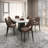 Newsom Modern Curved Open-Back Upholstered Dining Chair with Sturdy Iron Metal Legs, Heavy-Duty 440 lb. Weight Capacity - Perfect for Dining Room, Kitchen, or Vanity-30999662-30984037