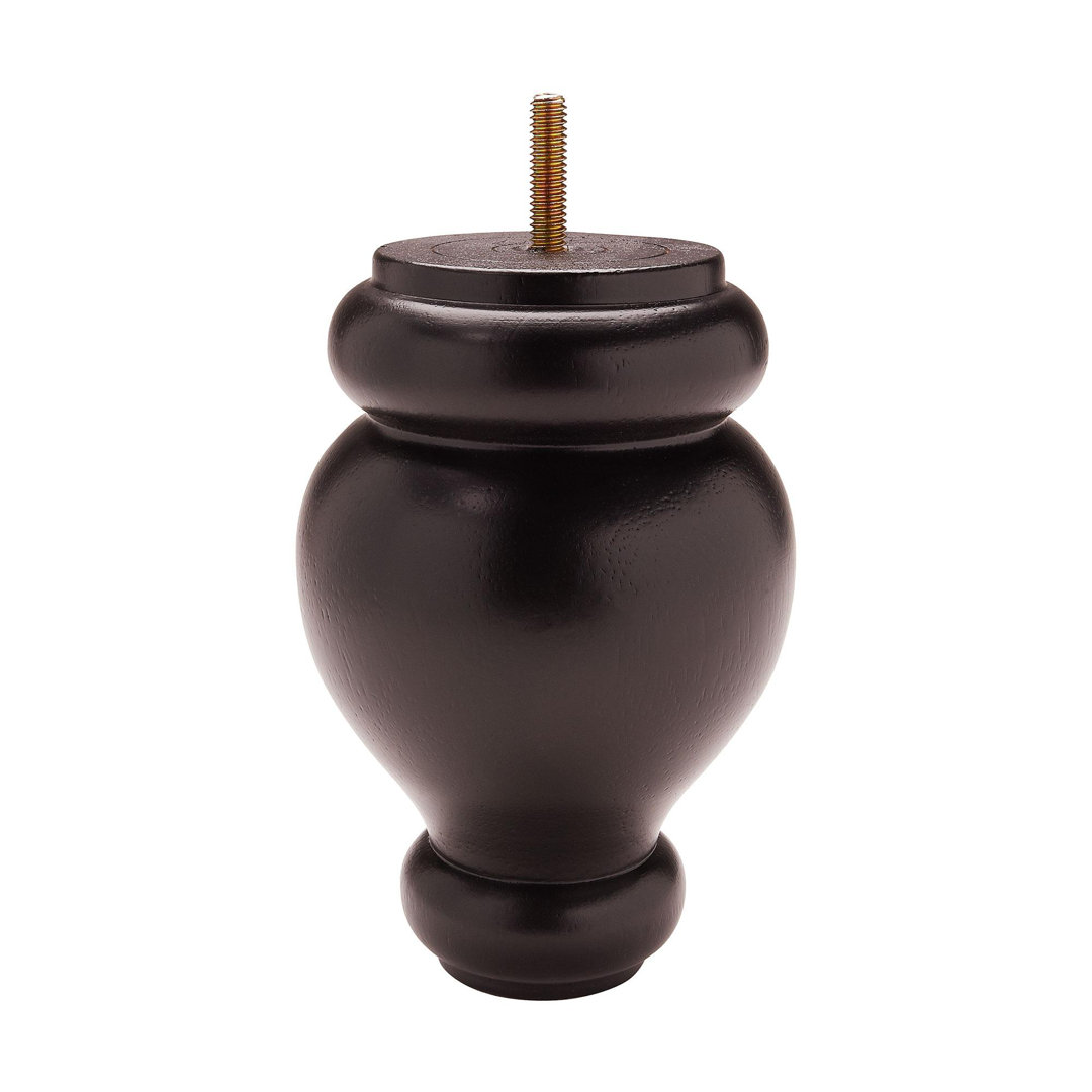 Solid Hardwood Sofa and Chair Bun Foot Leg. 1 Piece Architectural Products by Outwater L.L.C. 