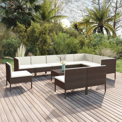 Ensemble de conversation modulaire avec coussins 6 pièces Lawenda