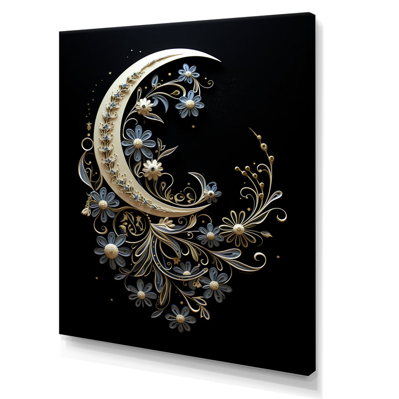 Moon Moon Harmony sur toile, Toile tendue, H 40 po x l 30 po x P 1,5 po