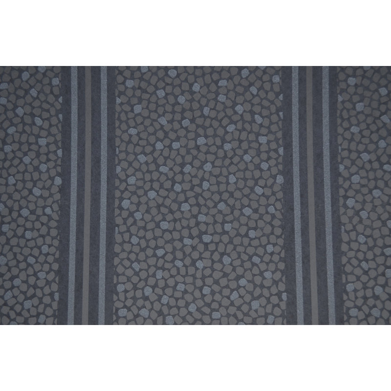 Adrushan 53cm x 10.05cm Glitter Wallpaper Roll, Black