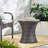 Stylish Grey Table - & Aluminum, 19.69" D Outdoor Side , H-13586932