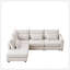 Canapé convertible en L 100,2 po avec pieds en plastique avec 5 coussins et 4 coussins lombaires pour le salon-1886377334