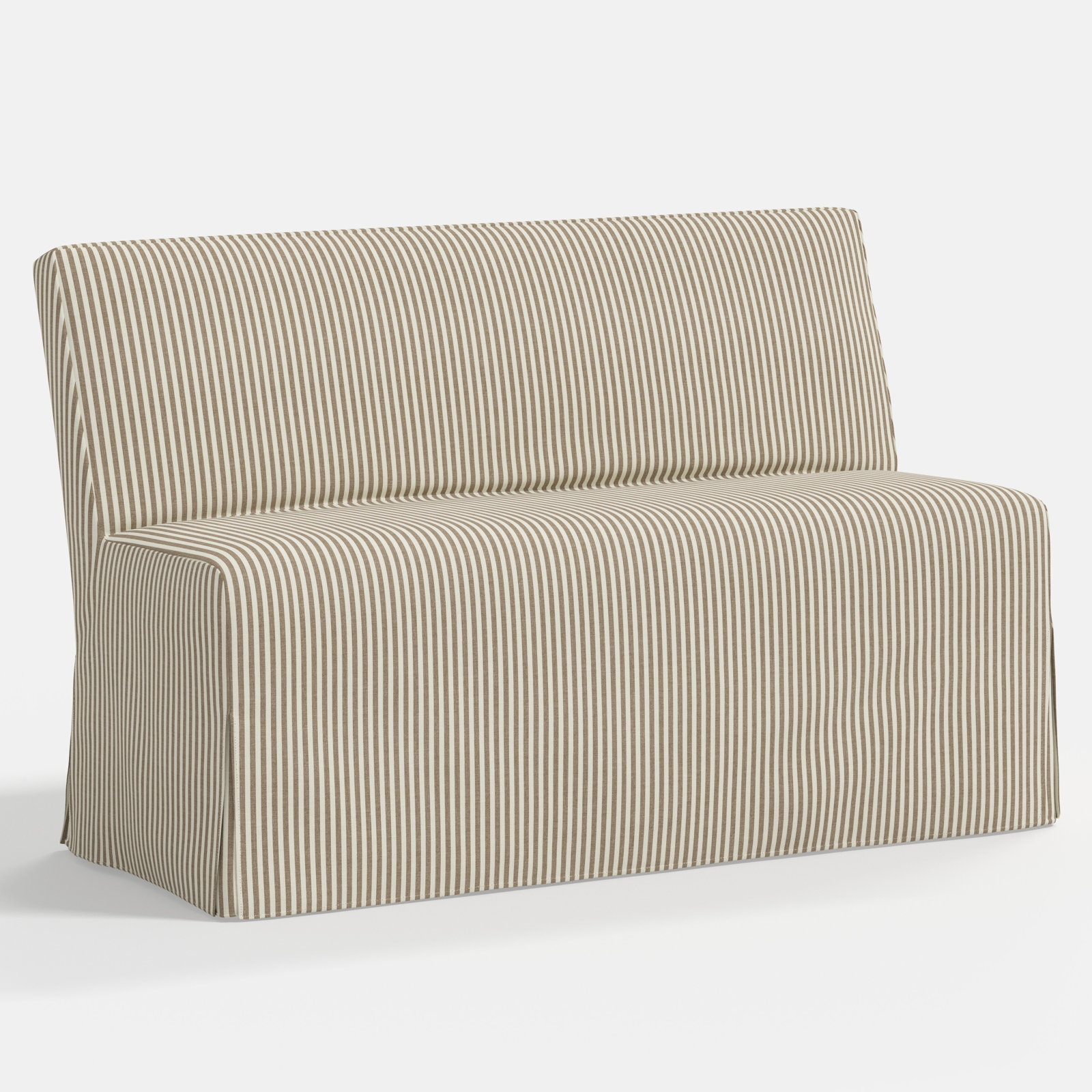 Stoffer Home x Cloth & Co. Lindy Upholstered Bench, Jane Stripe Burlap