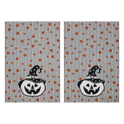Ensemble de 2 serviettes à thé Witchy Pumpkins