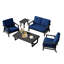 Ensemble de conversation d'extérieur 5 pièces Shweta, parfait pour recevoir avec les tables incluses-1945923095-1945923177