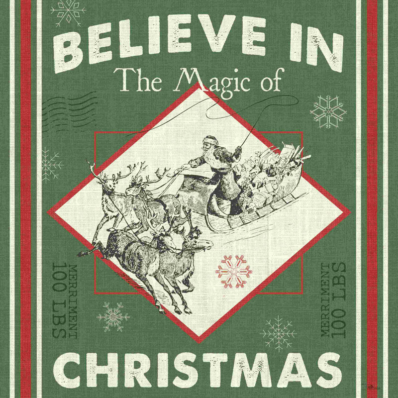 Farmhouse Holiday III On Canvas by Pela Studio Print